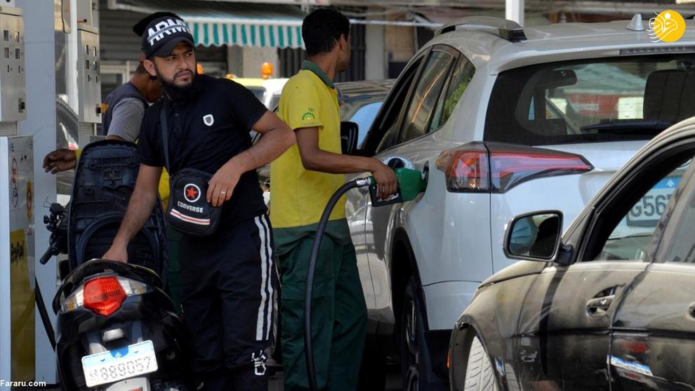 بحران سوخت در پمپ بنزین‌های لبنان + عکس