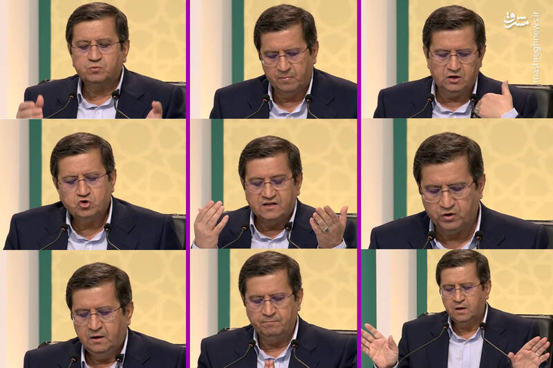 روخوانی همتی در مناظره سوم + عکس