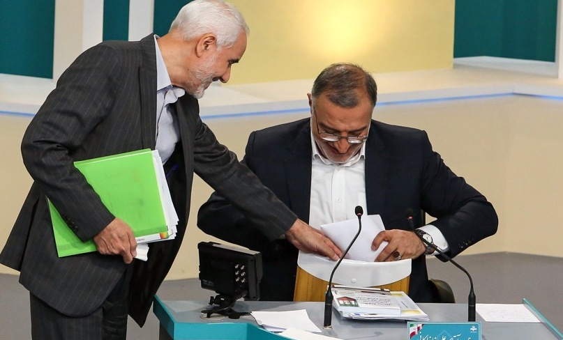 خنده های مهرعلیزاده سرِ میز زاکانی در حاشیه مناظره سوم! ‌+ عکس