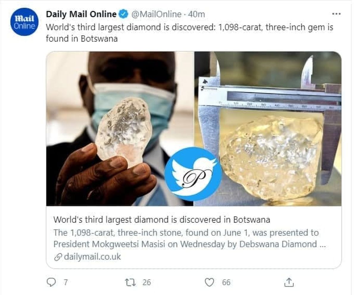 کشف سومین الماس بزرگ جهان+عکس