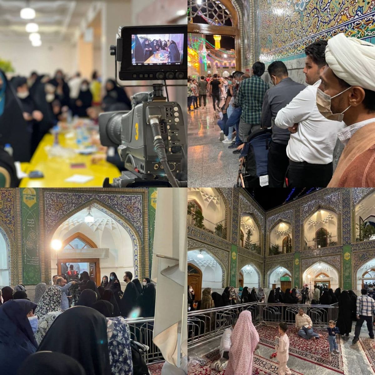 صف رای در حرم رضوی +عکس