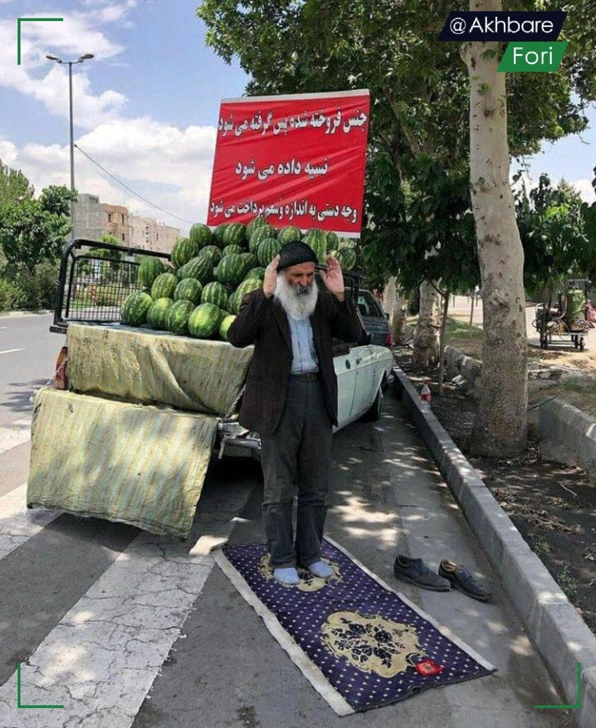 کار زیبای میوه فروش مشهدی +عکس