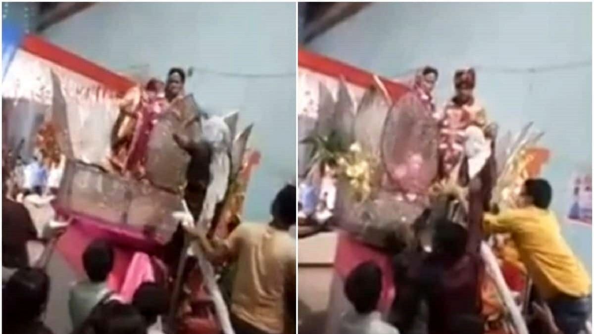 کتک زدن داماد با سندل توسط مادرش در جشن عروسی! +عکس