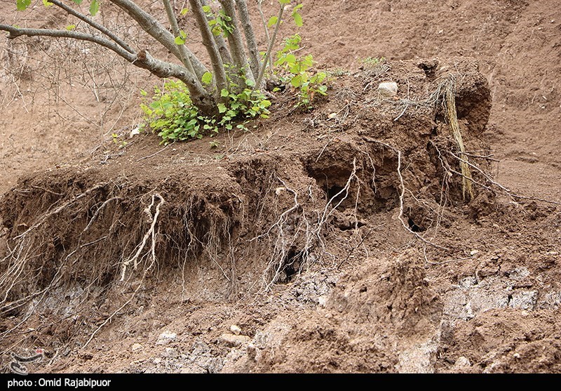 رانش زمین در روستای طیولا گیلان + عکس