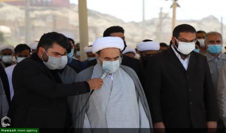  مراسم تشییع پیکر شهید عرصه سلامت حجت‌الاسلام ابراهیم سابقی‌نژاد در زاهدان+ عکس