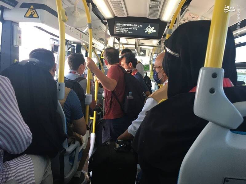 وضعیت اتوبوس مخصوص رسانه‌ها در توکیو + عکس
