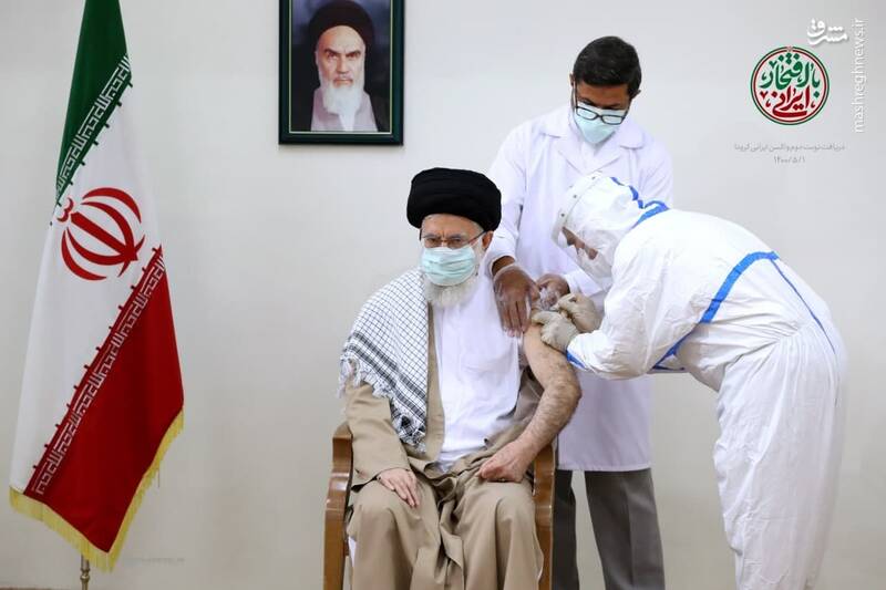  رهبر انقلاب نوبت دوم واکسن ایرانی کرونا را دریافت کردند + عکس