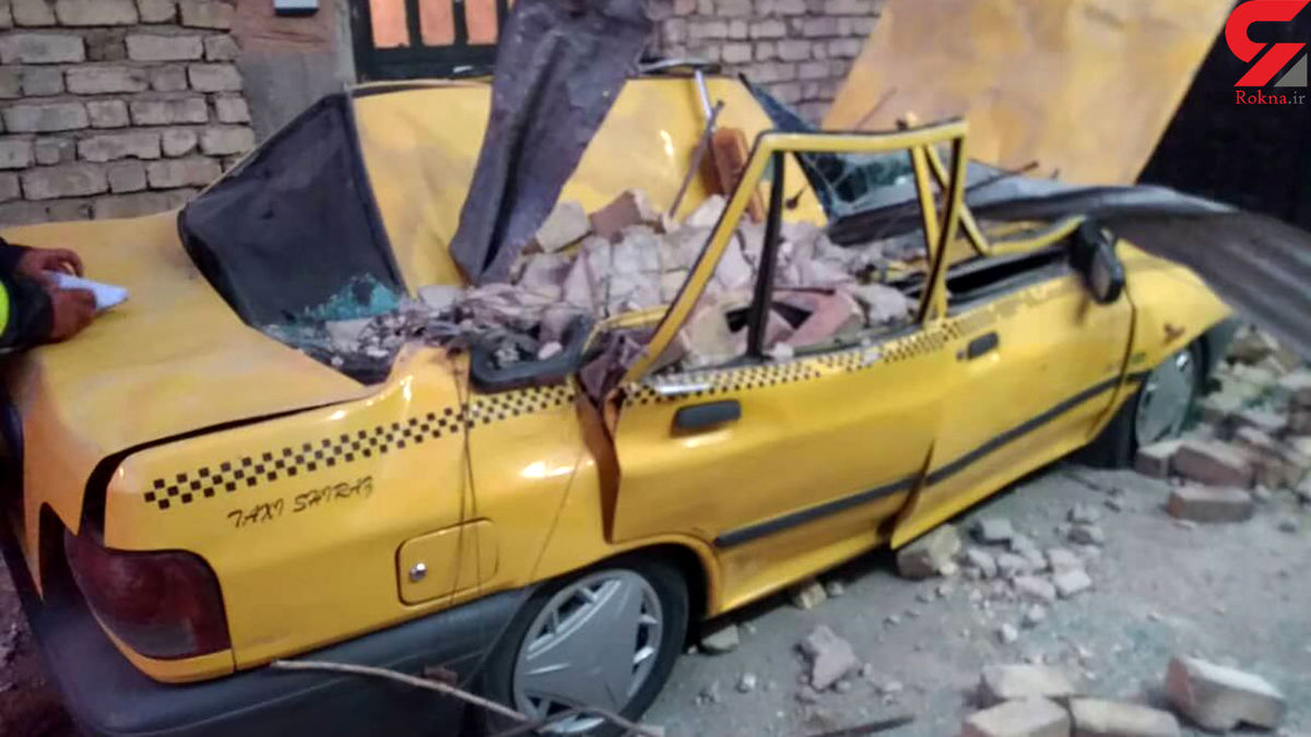 پراید مرد شیرازی در تندباد شدید دیشب پوکید! + عکس