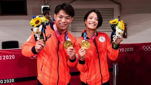 تاریخ سازی خواهر و برادر ژاپنی در المپیک + عکس