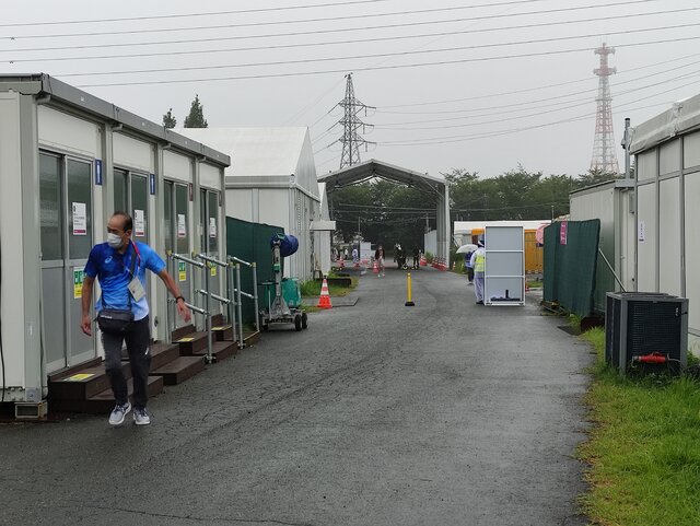 دردسر بارش شدید باران در دهکده المپیک توکیو + عکس