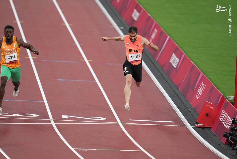 رقابت حسن تفتیان دونده ۱۰۰ متر در المپیک +‌ عکس