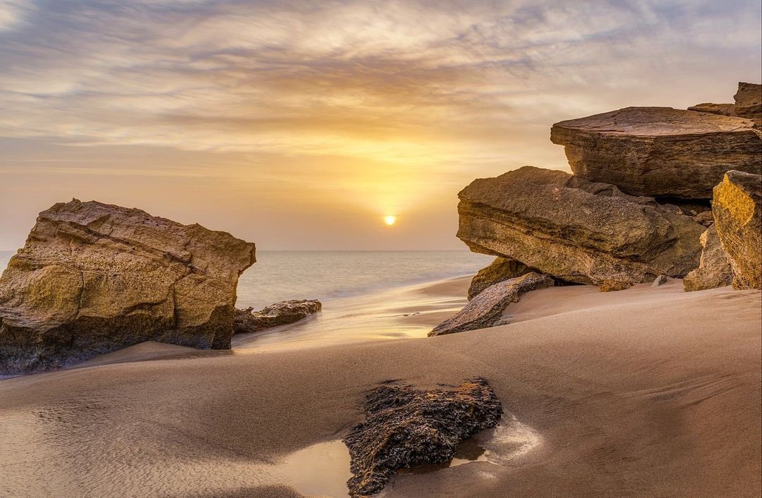 نمایی از ساحل چابهار دریای عمان + عکس