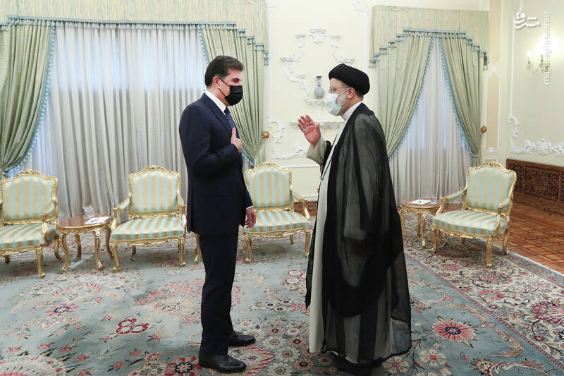 دیدار رئیس اقلیم کردستان عراق با رئیسی  + عکس