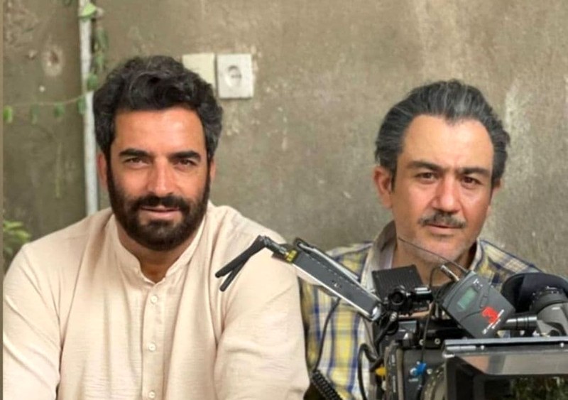 مهران غفوریان و منوچهر هادی پشت صحنه فیلم سینمایی جدید +عکس