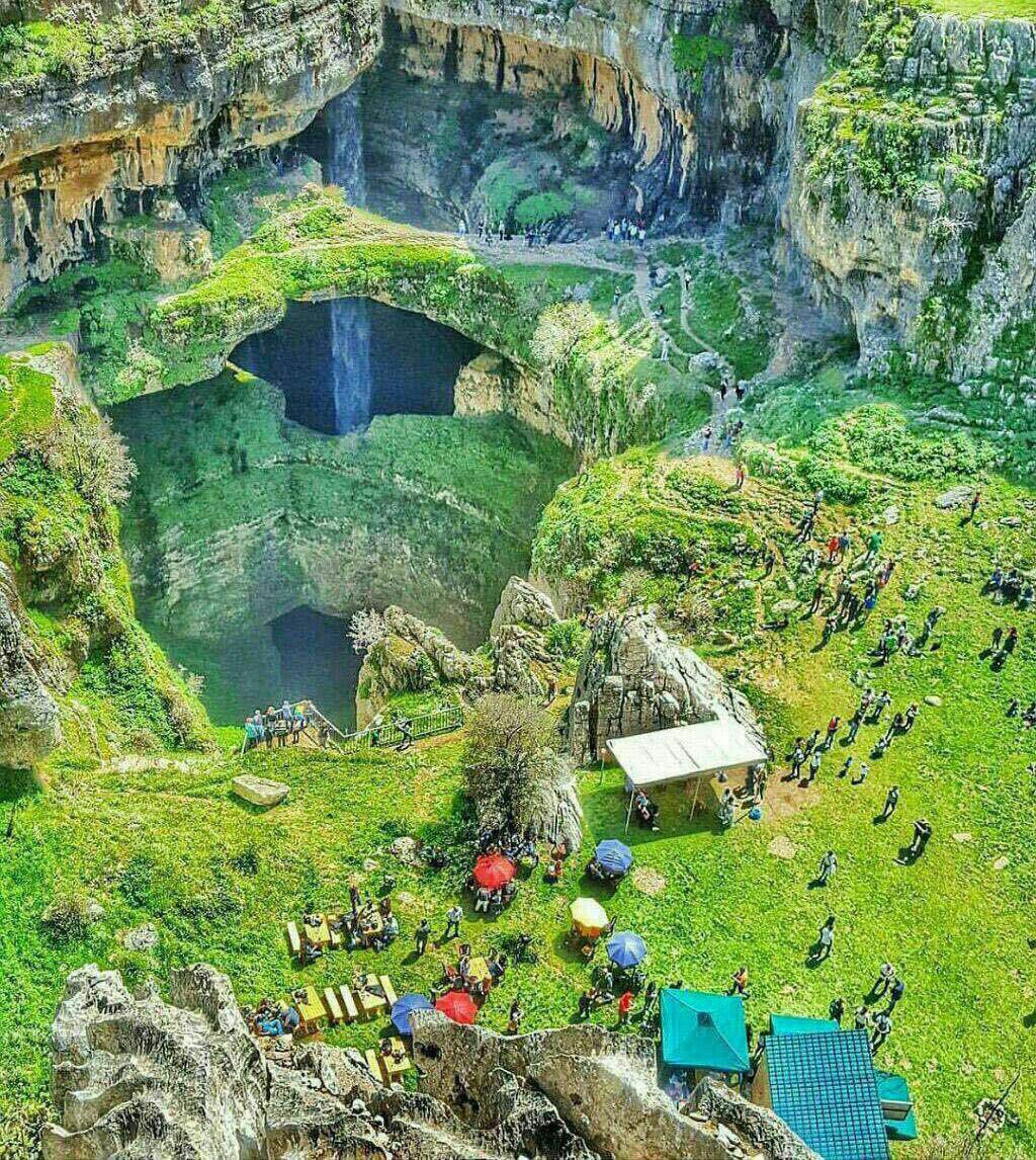 آبشار دیدنی و بهشتی باتارا جرج در لبنان! + عکس