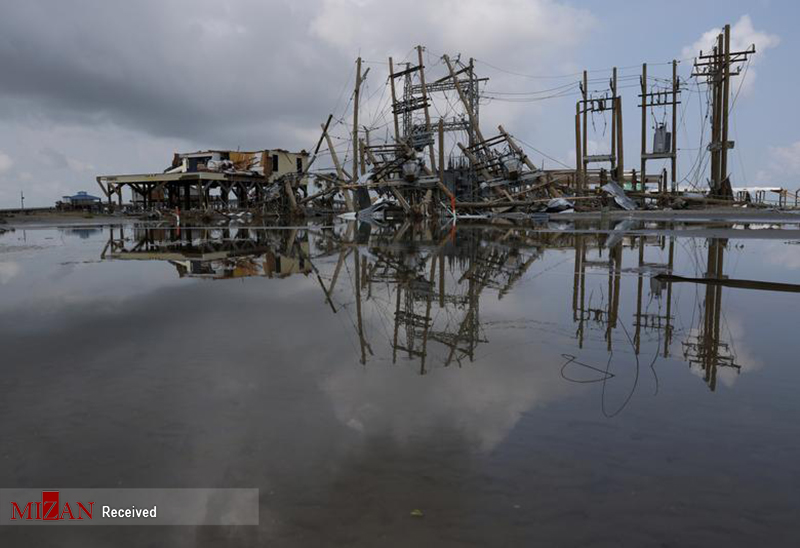 خسارت به جزیره ساحلی لوئیزیانا + عکس