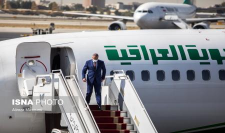 لحظه ورود نخست وزیر عراق به تهران + عکس