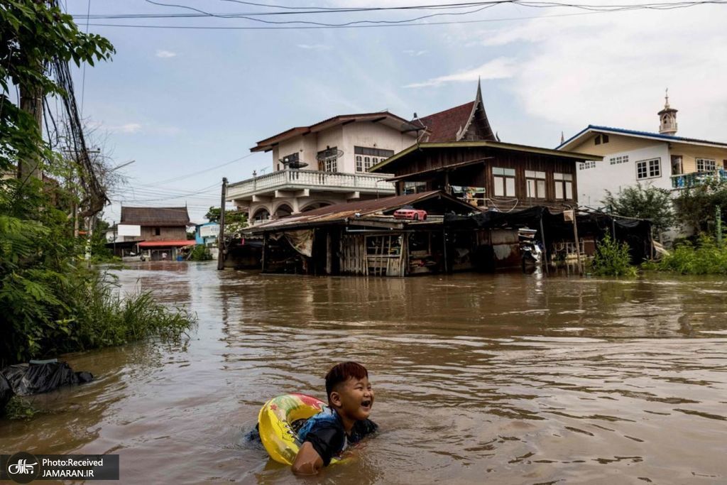 جاری شدن سیل در تایلند + عکس