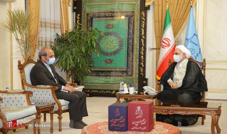 دیدار رئیس سازمان صدا و سیما با رئیس دستگاه قضا + عکس