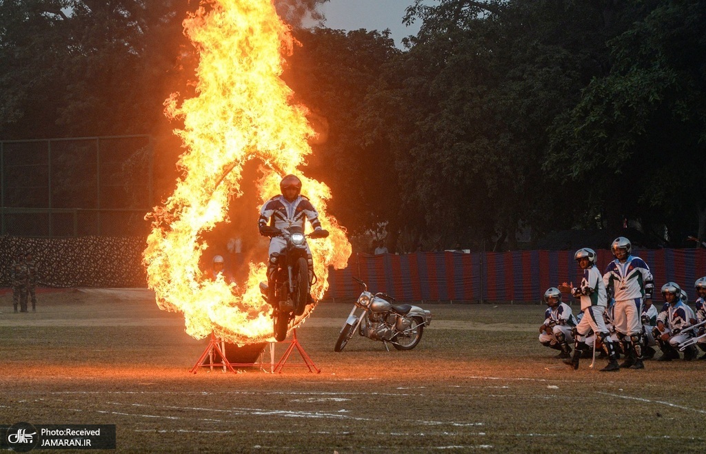  حرکات نمایشی خطرناک توسط نیروهای ارتش هند + عکس