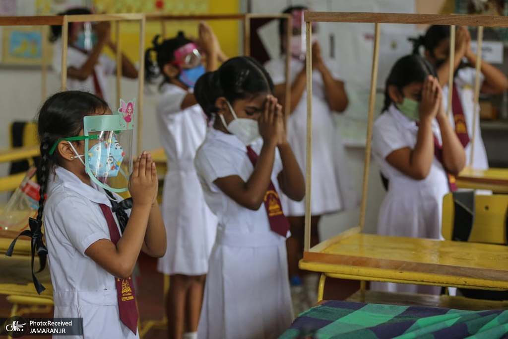 بازگشایی مجدد مدارس سریلانکا + عکس