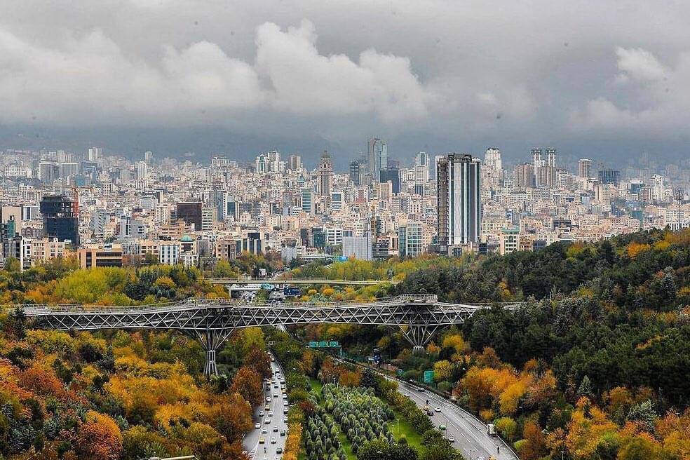 هوای دلپذیر تهران پس از بارش باران + عکس
