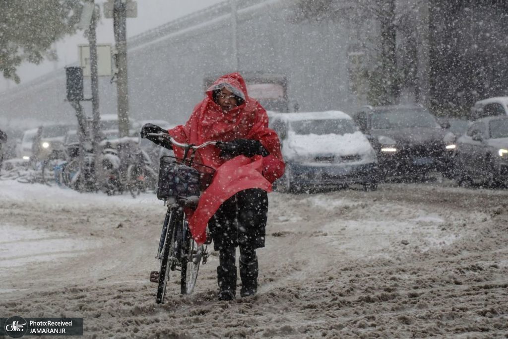 برف و کولاک شدید در پکن + عکس