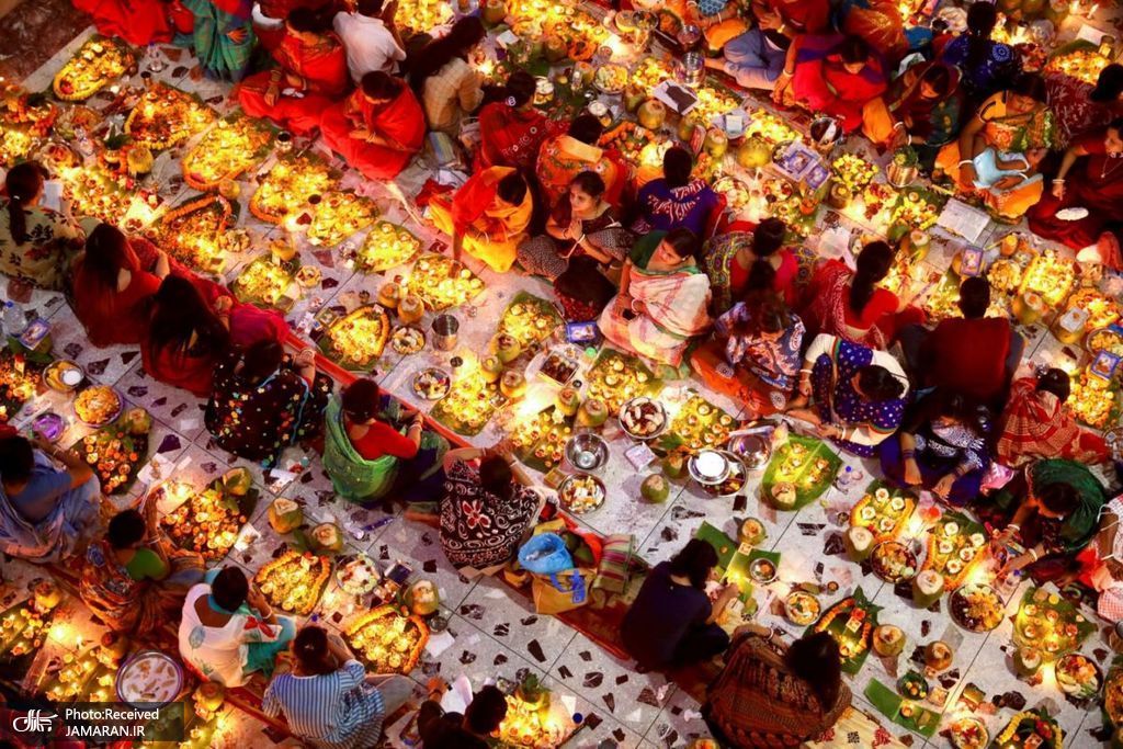 مراسم سنتی هندوها در بنگلادش + عکس