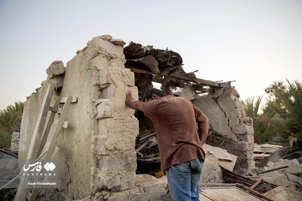 زلزله در روستای گیشان هرمزگان خانه ها بر سر ساکنان آوار کرد + عکس