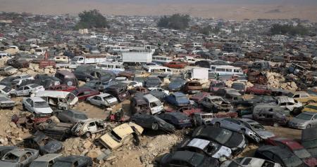 گورستان خودروهای مستعمل در «حلوان» مصر + عکس