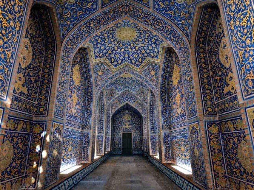 راهروی زیبای «مسجد شیخ ‌لطف‌الله» اصفهان + عکس