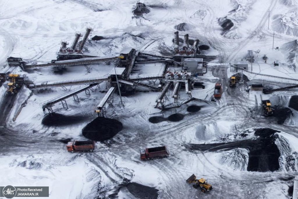 نمای هوایی از شرکت زغال سنگ در روسیه + عکس