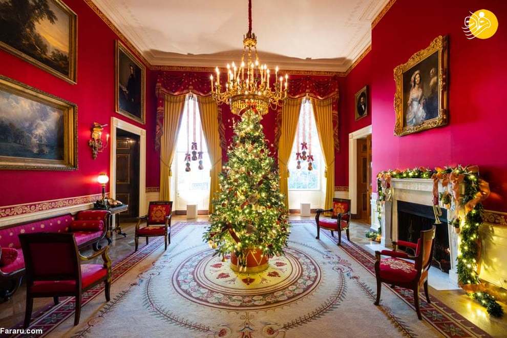  آذین‌بندی کاخ سفید به مناسبت کریسمس + عکس