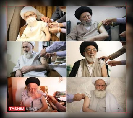 تزریق دُز سوم واکسن کرونا به مراجع عظام تقلید+عکس
