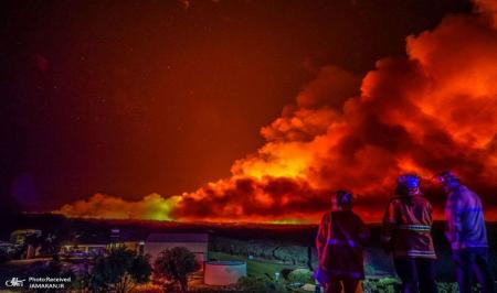 آتش سوزی مهیب در نزدیکی رودخانه مارگارت + عکس