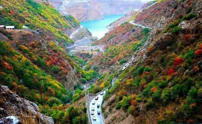  نمایی زیبا از جاده چالوس+عکس