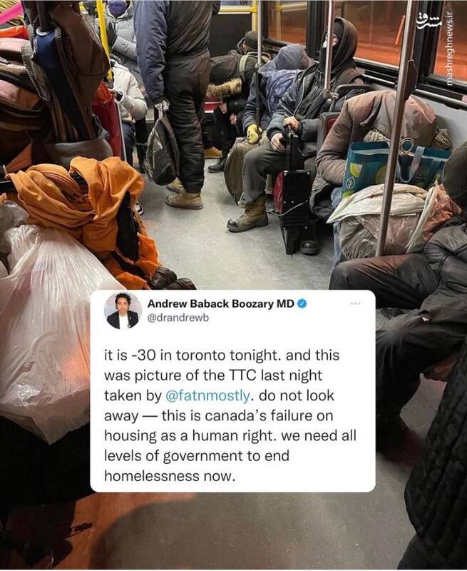 مترو خوابی در کانادا + عکس
