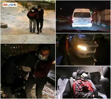 نجات افراد بی خانمان در سردترین شبهای تهران + عکس