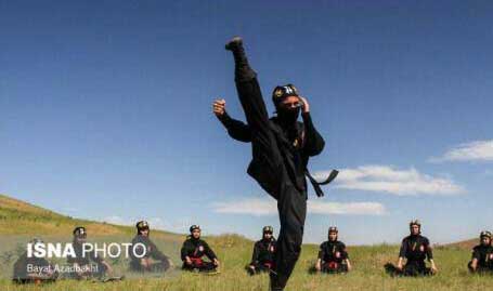 تمرین زنان نینجای ایرانی در طبیعت + عکس