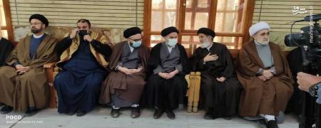 حضور فرزندان آیت الله سیستانی در تشییع آیت الله صافی + عکس
