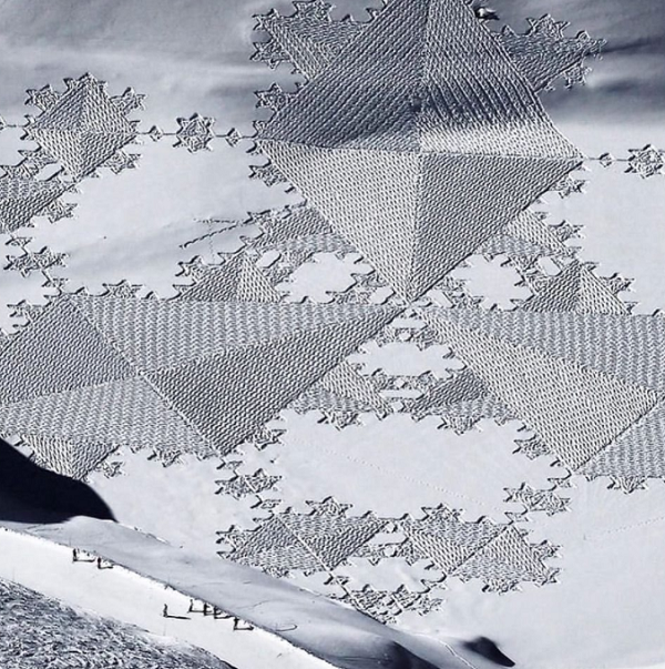 آثار هنری شگفت انگیز هنرمند ایتالیایی بر روی برف + عکس