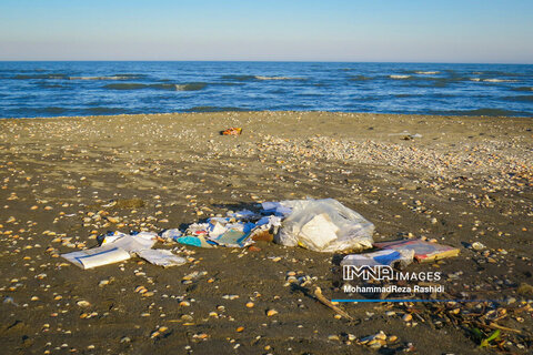 زخم زباله بر ساحل دریای خزر+ عکس