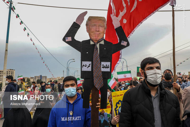 غلط کردم ترامپ در راهپیمایی ۲۲ بهمن + عکس