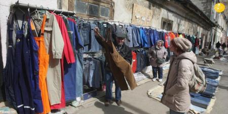 جریان زندگی در بازار دستفروشان اوکراین + عکس