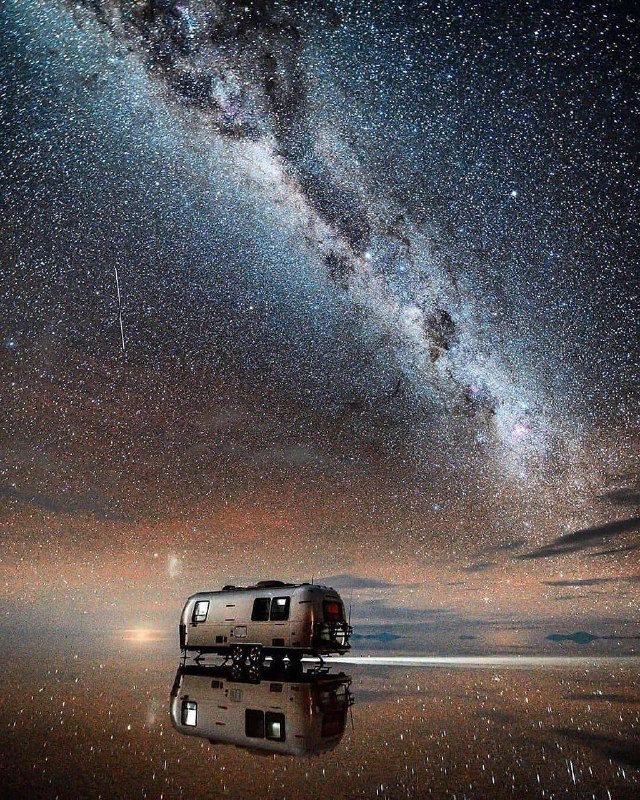 کهکشان راه شیری بر فراز بزرگترین آینه طبیعی جهان +‌ عکس