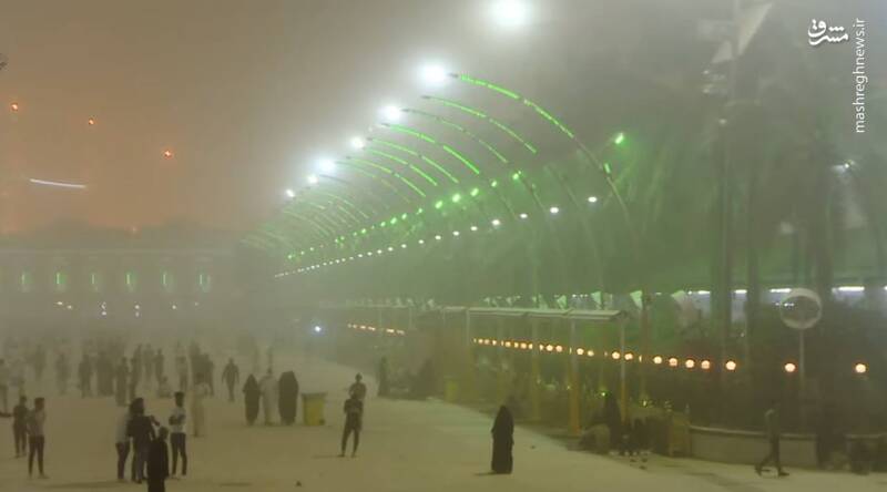 گرد و غبار شدید در بین الحرمین + عکس