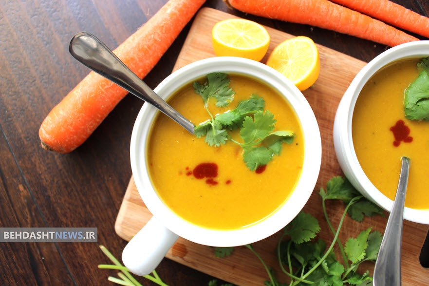خواص سوپ هویج و زنجبیل+طرز تهیه