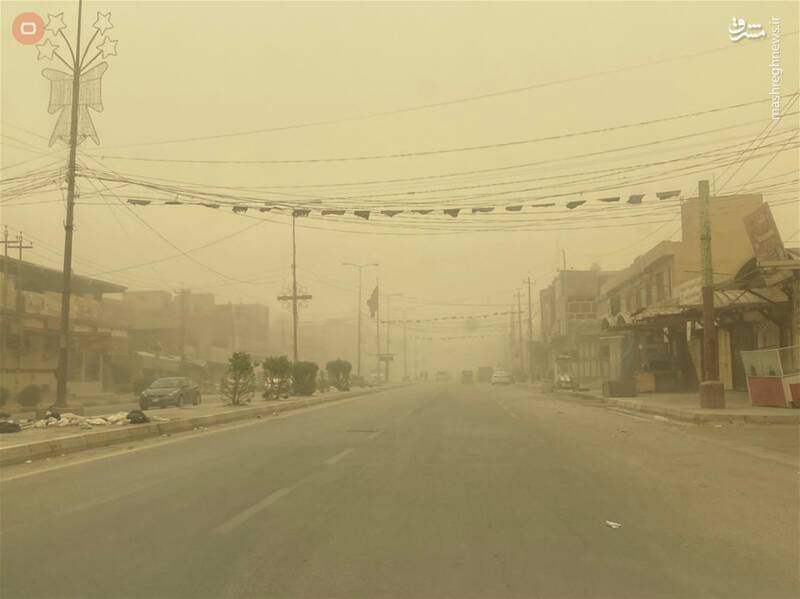  گرد و غبار شدید در آسمان بغداد + عکس