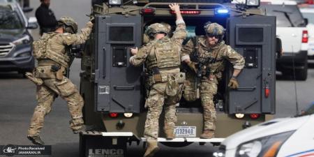 نیروهای FBI آمریکا در محل تیراندازی در یک مدرسه + عکس