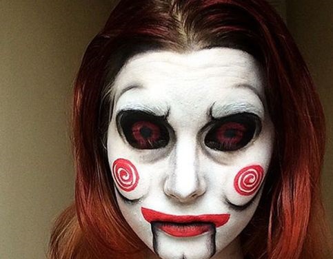  گریم های خلاقانه و ترسناک یک دختر برروی صورتش! عکس